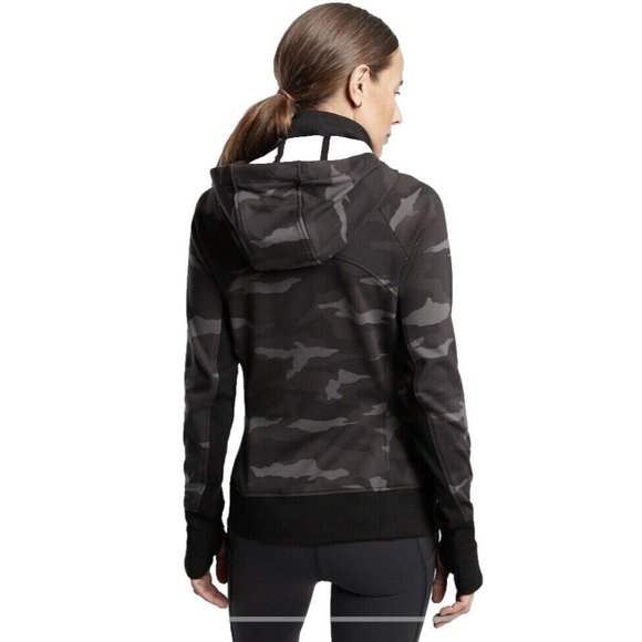 ATHLETA Women's Full Zip Triumph Camo Printed Hoodie SIZE‎ SMALL Camo NWT - Picture 2 of 12